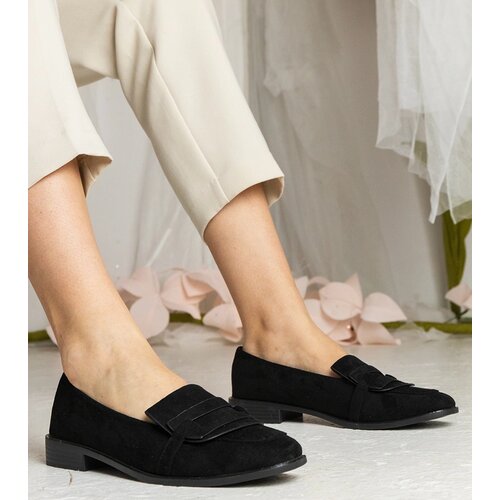 Gemre Black women's classic eco-suede loafers Laiza Cijene