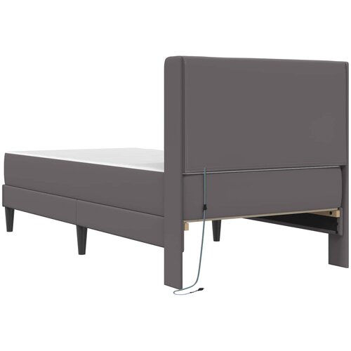  Okvir kreveta s madracem Siva 100 x 200 cm Umjetna koža Slike