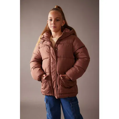 Defacto Girl Hooded Fleece Lined Puffer Jacket