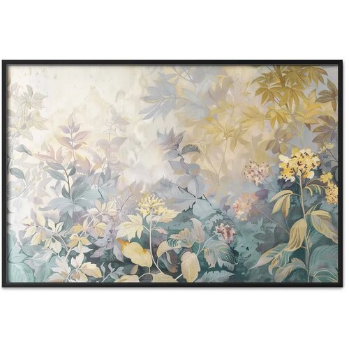  Plakat Tapestry Pattern in Colorful Flowers 90x60 Crni okvir Slike