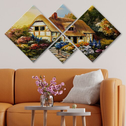 Wallity Slika 4MDF69242389, 60x115 cm, 4 dela Cene