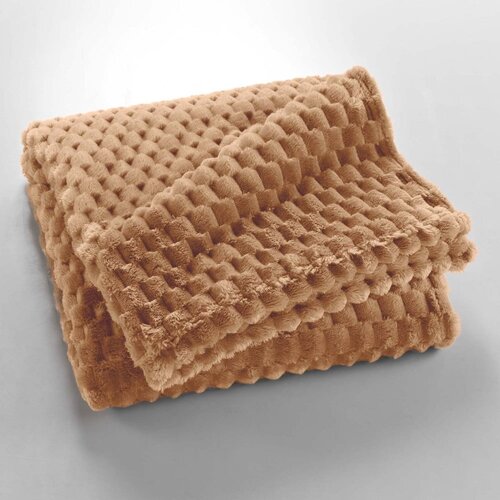 Douceur d int&amp;eacute;rieur Smeđa deka od mikroflanela 125x150 cm Mini Frosty &amp;ndash; Slike