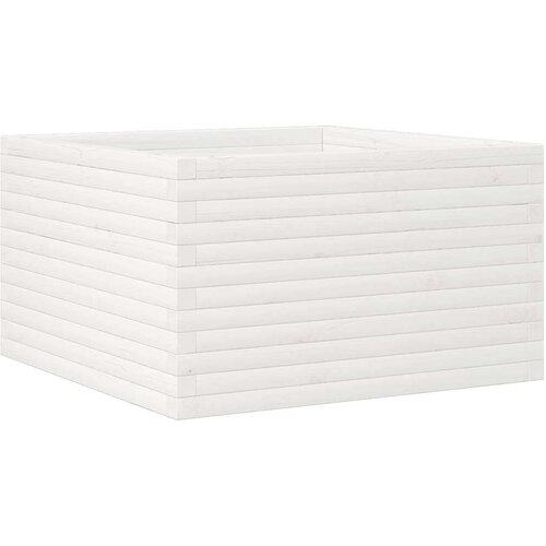  Vrtna sadilica bijela 80x80x45 5 cm od masivne borovine Slike
