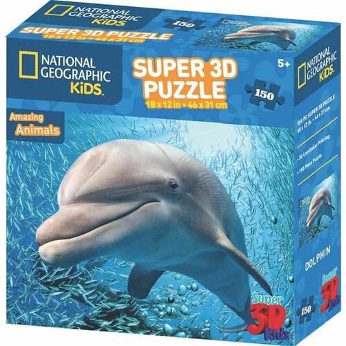 Prime 3d puzzle- National Geographic kids - Delfin 150 delova Slike