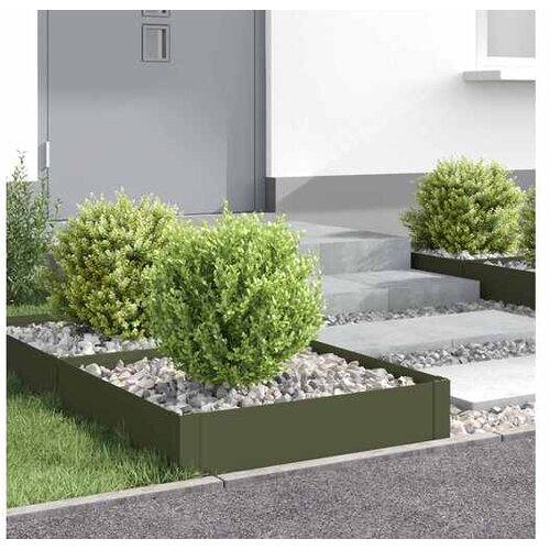 vidaXL Ograda oko Travnjaka 4 kom. 60 x 60 x 20 cm Čelik - Maslinastozelena 60 x 60 x 20 cm 4 Cijene