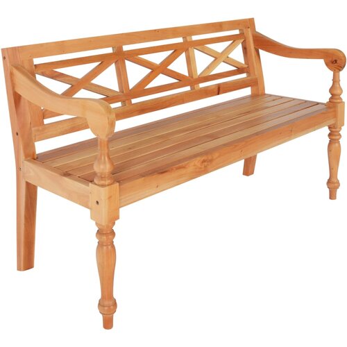 vidaXL klupa batavia 123 cm od masivnog drva mahagonija svjetlosmeđa Cijene