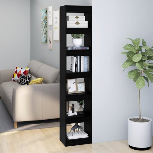 The Living Store Knjižna omara/pregrada črna 40x30x198 cm - Knjižna Omara, (21436991) Cene