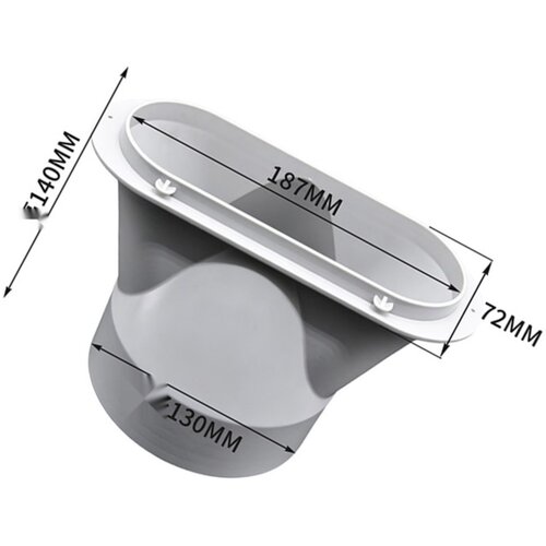 INF Adapter za izpuh prenosne klimatske naprave 13cm, ABS, za ovalna okna, (5000327177) Cene