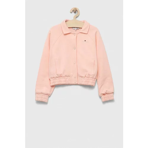 Tommy Hilfiger Otroška jakna roza barva