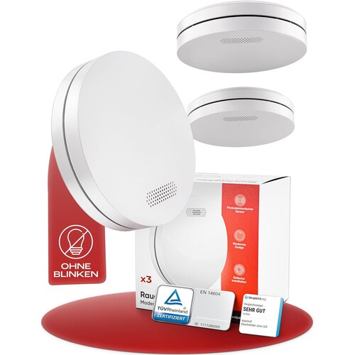 ALPENLUFT detektor dima z 10-letno baterijo - set 3 kosov Slike
