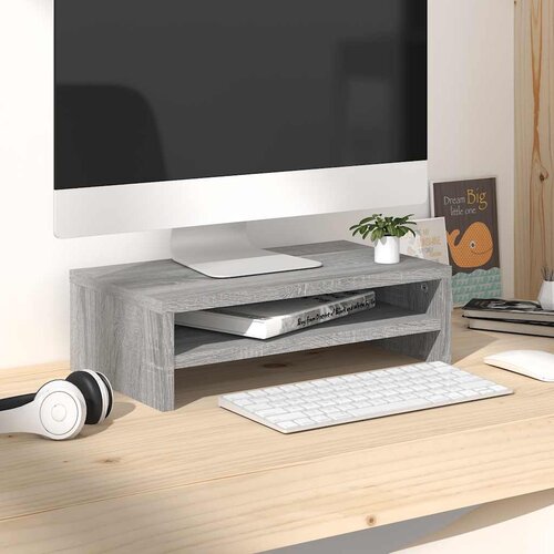  Stalak za monitor boja sivog hrasta 42 x 24 x 13 cm drveni Cijene