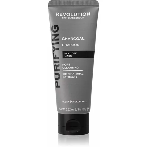 Revolution Purifying Charcoal luščilna maska proti črnim pikicam z aktivnim ogljem 100 g