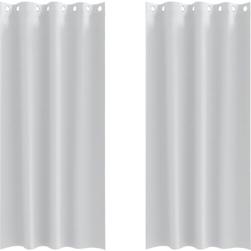  Zavjese sa zavjesama 2 pcs Svijetlo siva 260 x 140 cm Poliester Slike