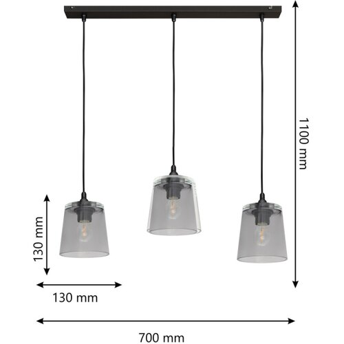  Luster na sajli LUCEA 3xE27/15W/230V Slike