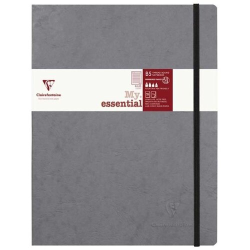 Notes B5, Age Bag, s gumicom, diktando crte, sivi Slike