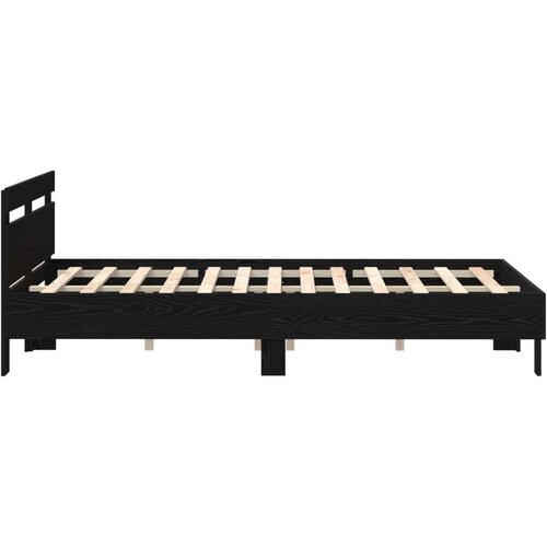 VidaXL Crni okvir za krevet od hrasta Crni hrast Čvrsti hrast 150 x 200 cm Slike