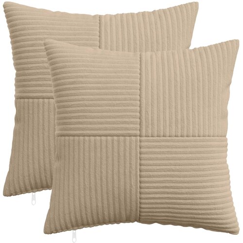  Presvlaka za jastuk 2 pcs ALMELO Sivosmeđa 35 x 35 cm Kord Cene