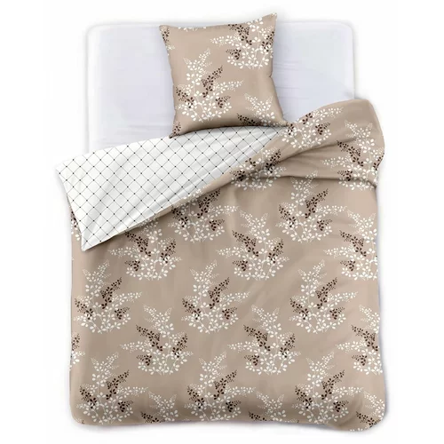 DecoKing Bež-smeđa posteljina za krevet za jednu osobu od mikrovlakana Hypnosis Calluna, 220 x 155 cm