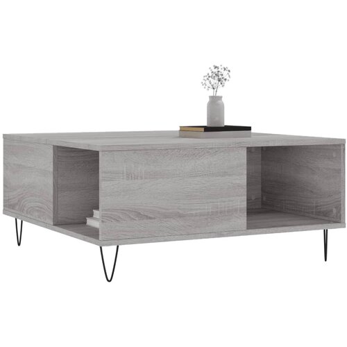  Stolić za kavu boja sivog hrasta 80x80x36,5cm konstruirano drvo Slike