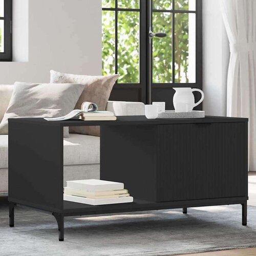 vidaXL Stolić za kavu Crna 90 x 49 x 46 cm Konstruirano drvo Cene