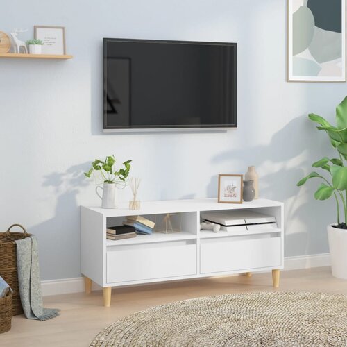 TV ormarić bijeli 100 x 34,5 x 44,5 cm od konstruiranog drva Cene
