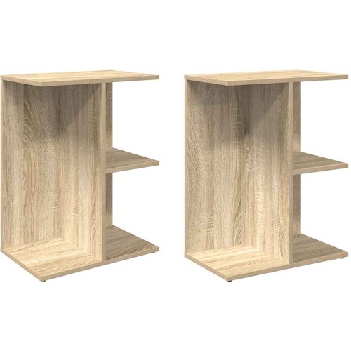 VidaXL Nočna omarica 2 kosa sonoma hrast 46,5x29x61 cm inženirski les, (21780019) Slike