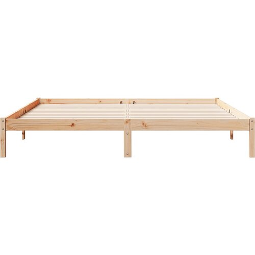  Dugi okvir kreveta bez madraca 180 x 210 cm od borovine Slike