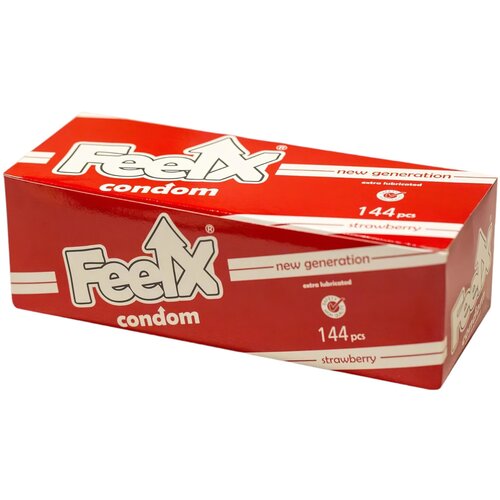 FeelX kondom - jagodni (144 kosov) Cene