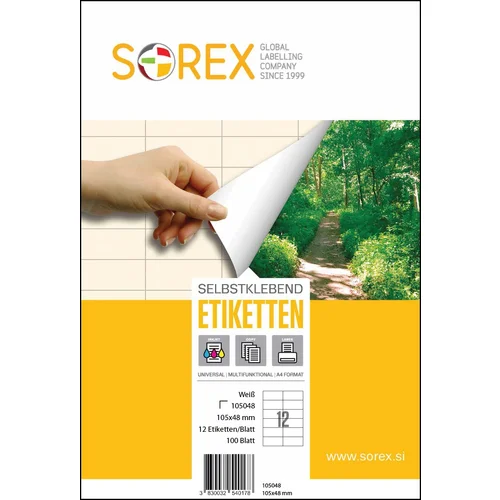  Etikete Sorex 105 x 48 mm, 100/1