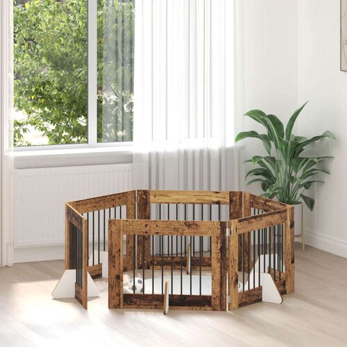  Vrata za pse z stojali 6 pcs Star les 80 x 60 cm Inženirski les, (5000232753) Cene