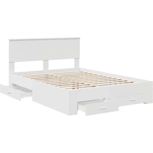  Krevetna konstrukcija Bijela 140 x 200 cm Konstruirano drvo Slike