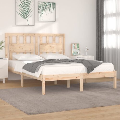  The Living Store Posteljni okvir iz trdne borovine 180x200 cm - Posteljni Okvir, (21452262) Slike