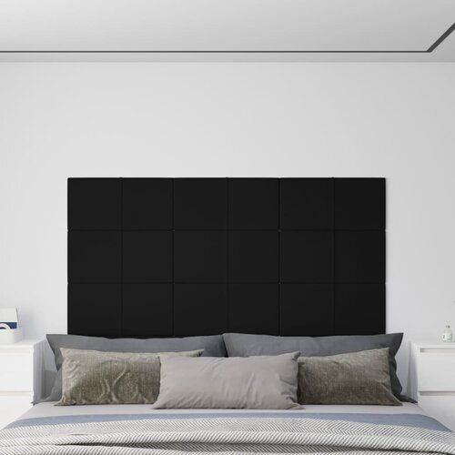 VidaXL Stenski paneli 12 kosov črni 60x30 cm žamet 2,16 m&amp;sup2; Slike