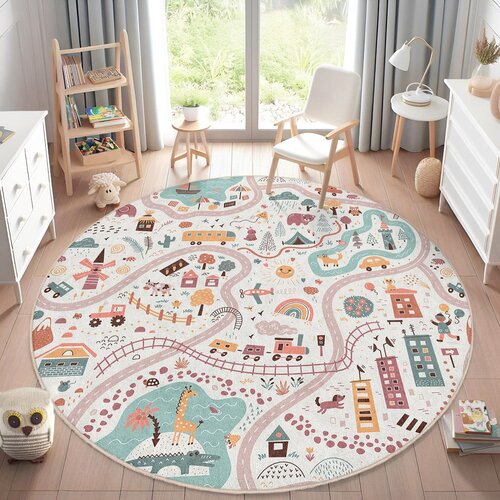 Mila Home Pralna otro&amp;scaron;ka igralna preproga &amp;oslash;120 cm Furry World &amp;ndash; Slike