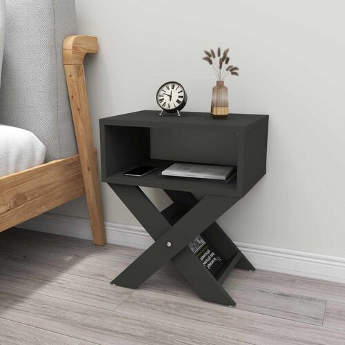 Hanah home pomoćni sto x legs, 43 cm, antracit Slike