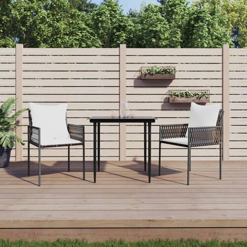 vidaXL Vrtni stoli z blazinami 2 kosa rjavi 54x61x83 cm poli ratan Cene