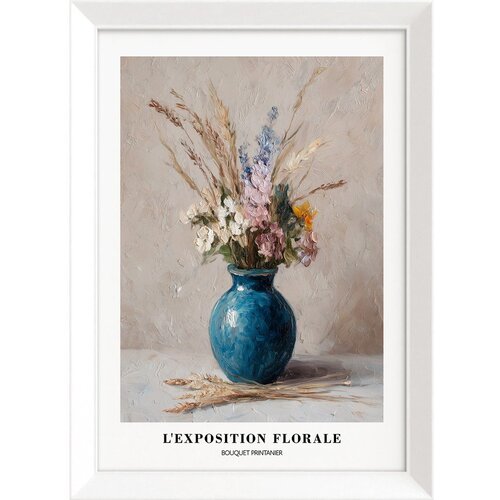 Styler Tiskana slika z okvirjem 56x75 cm Blue Vase &ndash; Cene