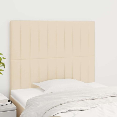  Posteljno vzglavje 2 kosa krem 90x5x78/88 cm blago Slike