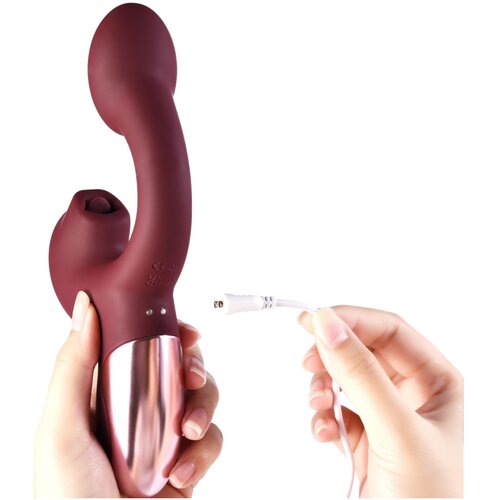 Magic Motion Magic Ponder - 2v1 vibrator z ramenskim stimulatorjem (bordo) Cene