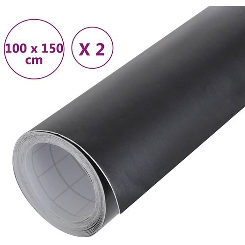  Folije za automobil 2 kom mat crne 100 x 150 cm Slike