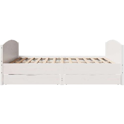 VidaXL okvir kreveta bez madraca bijeli 180x200 cm od masivne borovine Slike