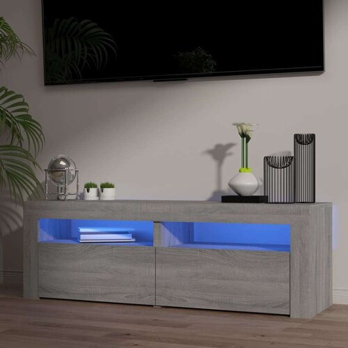 TV omarica z LED lučkami siva sonoma 120x35x40 cm, (20732493) Slike