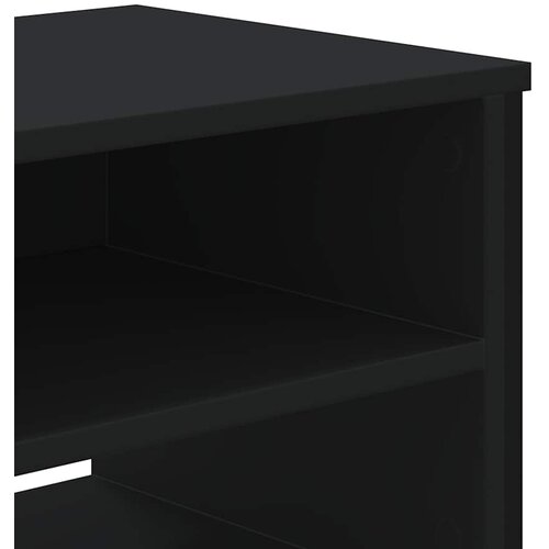  ormarić crni 122 x 34 x 41 cm od konstruiranog drva Slike