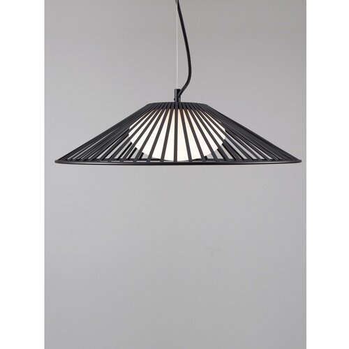 Nova Luce Mat crna metalna LED viseća svjetiljka sa staklenim sjenilom &amp;oslash; 50 cm Brume &amp;ndash; Slike
