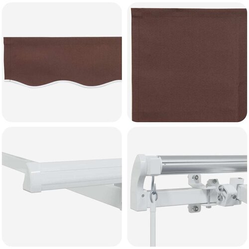 Skrovita tenda Smeđa 250 x 200 cm tkanina Slike
