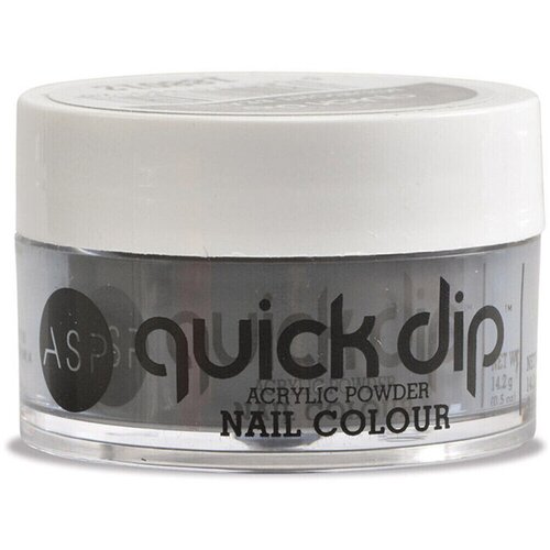ASP Nega nohtov Farbliches Acrylpulver Quick Dip - Midnight Beauty Črna Slike