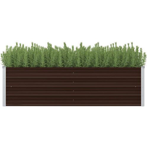 VidaXL Visoka greda rjava 160x40x45 cm pocinkano jeklo Slike