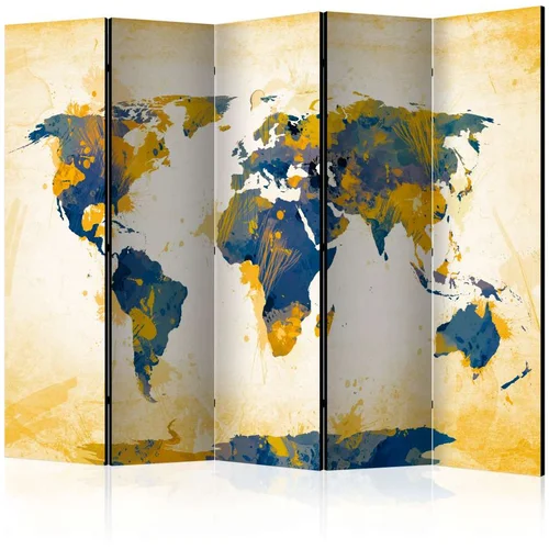  Paravan u 5 dijelova - Map of the World - Sun and sky II [Room Dividers] 225x172