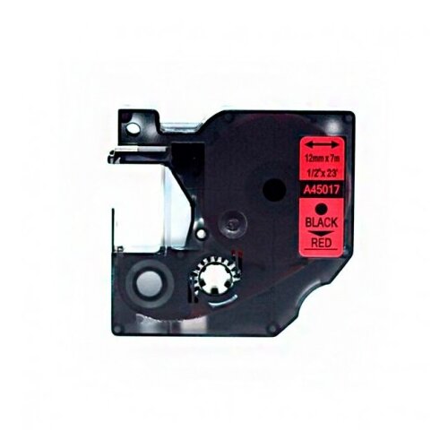 Dymo D1 45017 združljiv trak - 12 mm x 7 metrov črn/rdeč S0720570, (21405249) Cene
