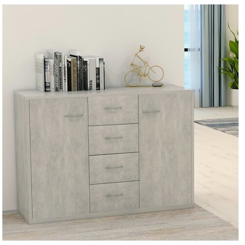  Komoda siva boja betona 88 x 30 x 65 cm od konstruiranog drva Cene